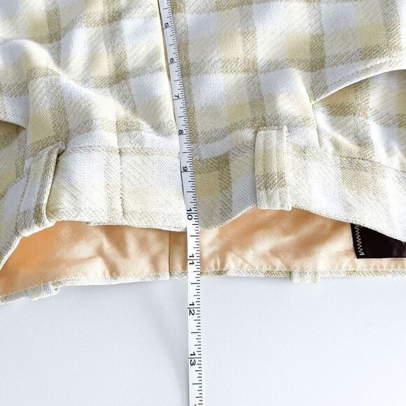 Vintage Sears Kings Road Mens Plaid Fortrel Flared Dress Pants YellowTan Size 32 - Picture 6 of 8